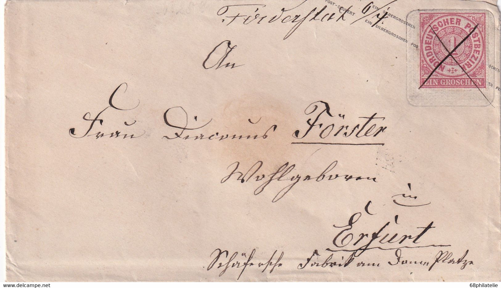 NORDEUTSCHER BUND   ENTIER POSTAL/GANZSACHE/POSTAL STATIONERY LETTRE - Autres & Non Classés