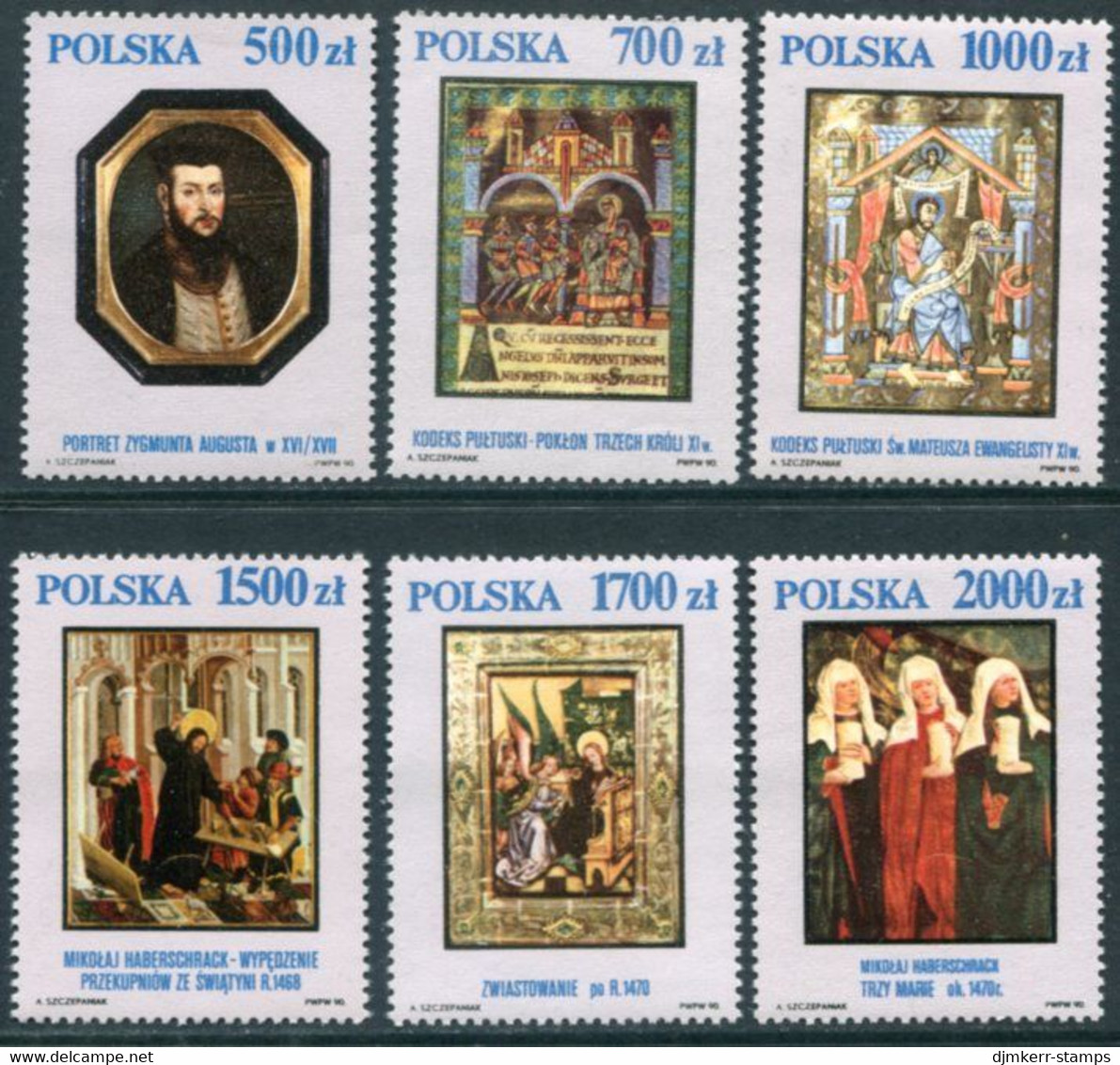 POLAND 1991 Paintings From National Museum MNH / **.  Michel 3306-11 - Neufs