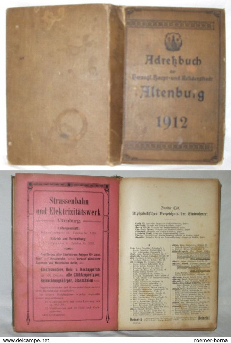 Adreßbuch Der Herzogl.Haupt-und Residenzstadt Altenburg Und Der Gemeinde Kauerndorf - Non Classificati