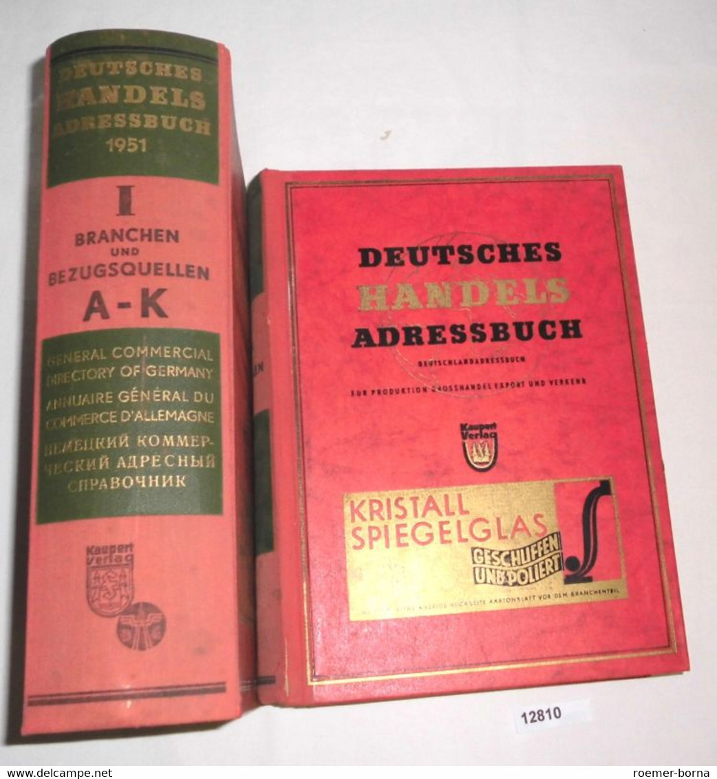 Deutsches Handels Adressbuch (Handelsadressbuch)- Deutschlandadreßbuch Für Produktion, Großhandel, Export Und Verkehr, 2 - Non Classificati