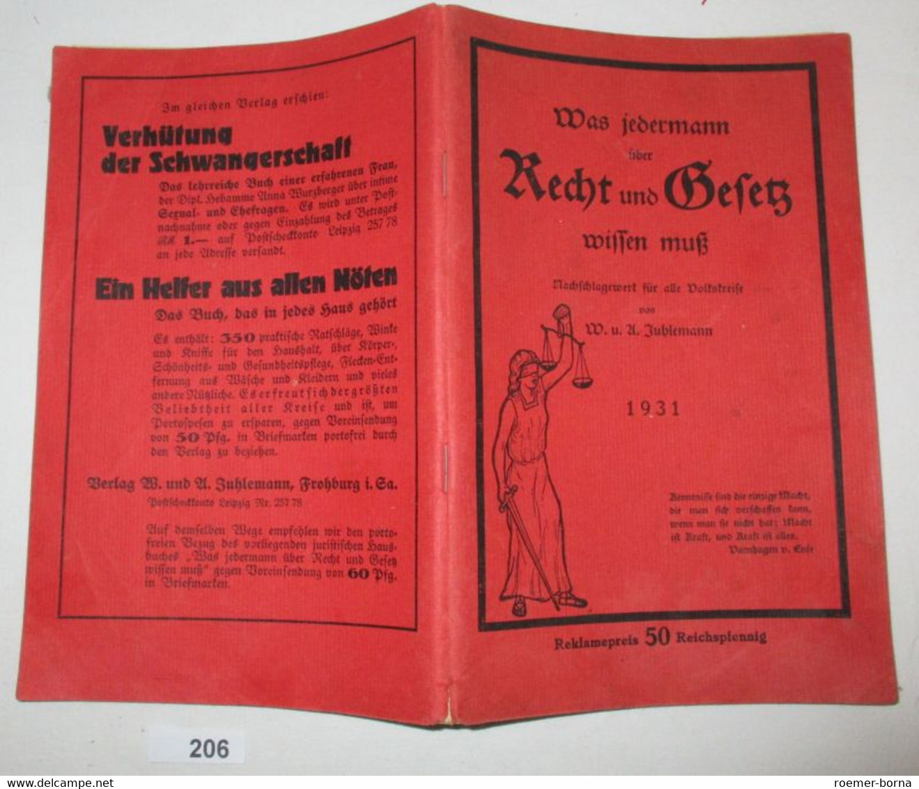 Was Jedermann über Recht Und Gesetz Wissen Muß - Ohne Zuordnung