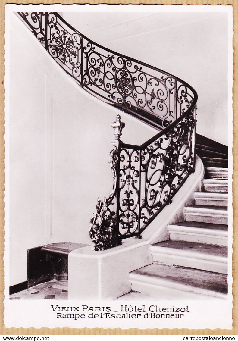 X75107 PARIS IV île SAINT-LOUIS Hotel CHENIZOT Rampe De L' Escalier D' Honneur Fer Forgé 1950s Photo BUFFOTOT - District 04