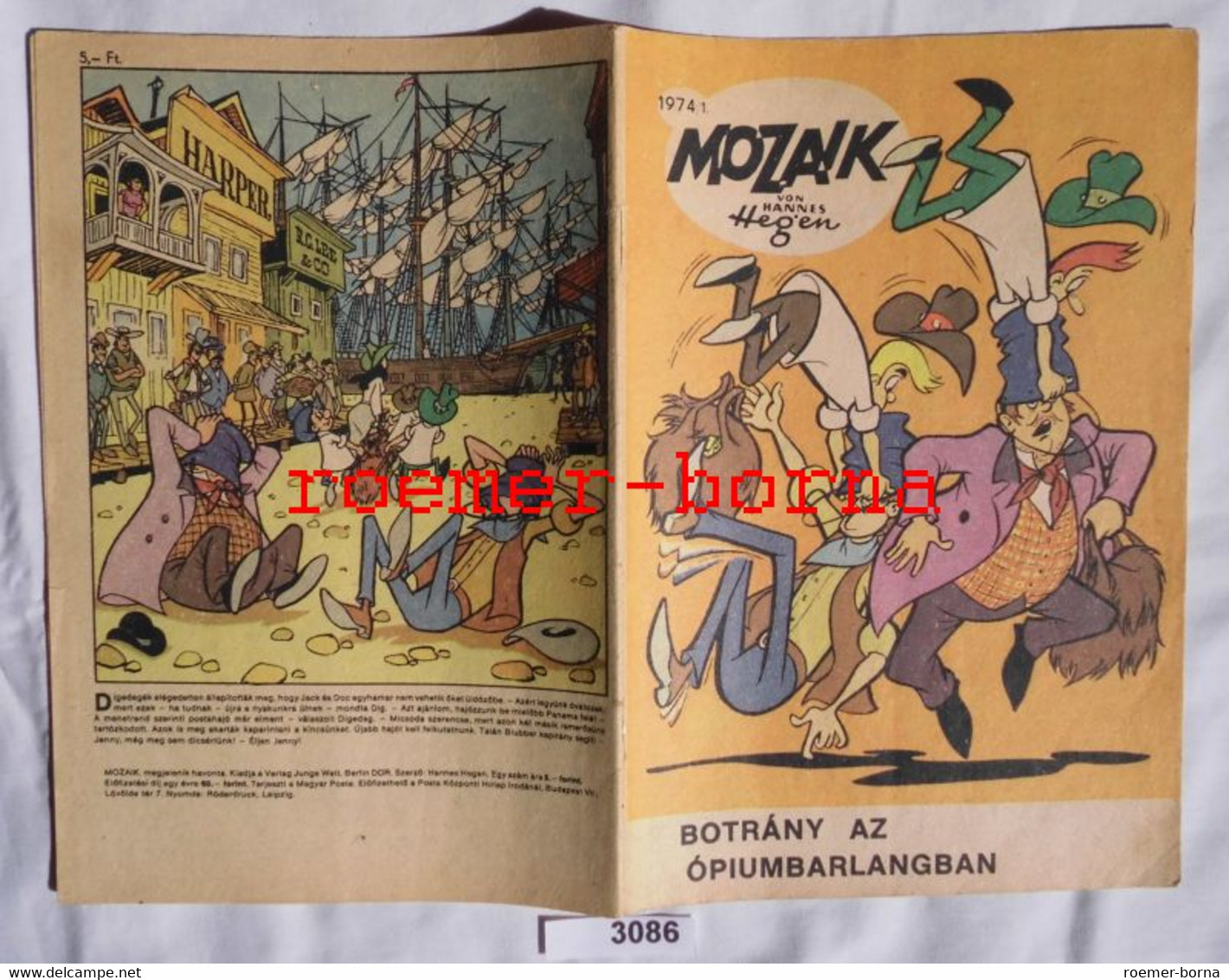 Mozaik Mosaik Von Hannes Hegen Seltene Export Ausgabe Für Ungarn Nr 1974/1 (entspricht Heft 195) - Digedags