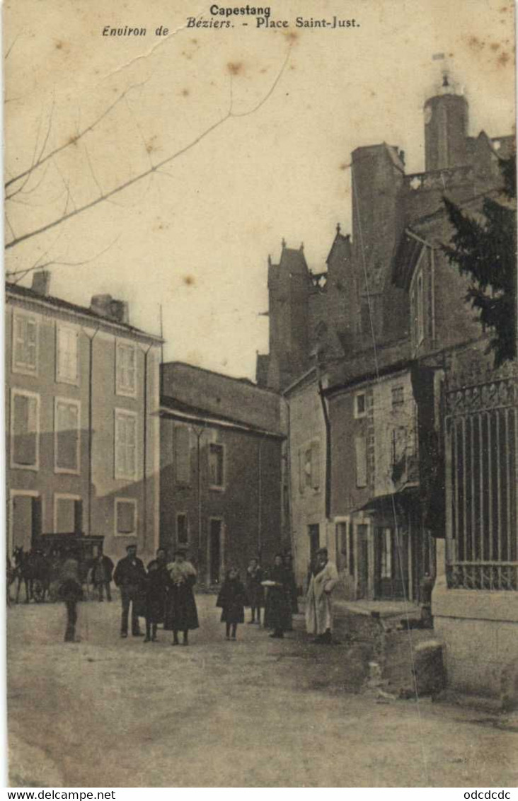 Capestang Environs De Beziers Place Saint Just  Animée Diligence RV - Capestang