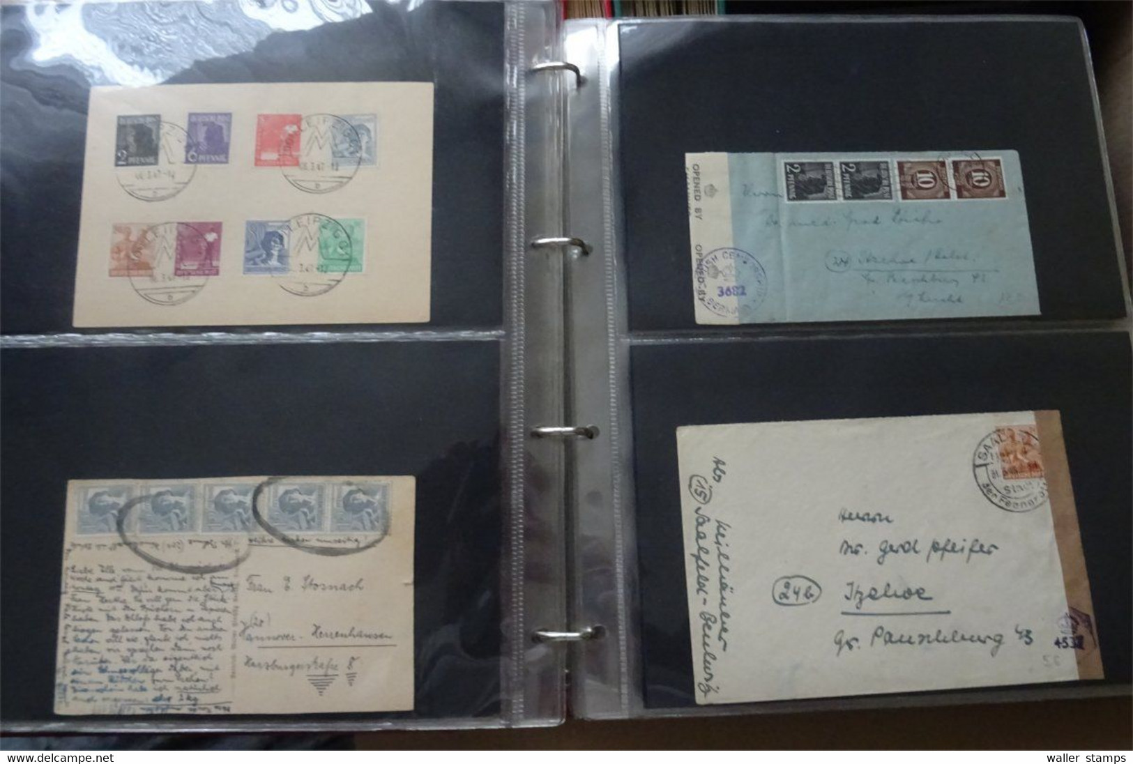 Box With German Stamps And A Little Bit World Stamps - Vrac (min 1000 Timbres)