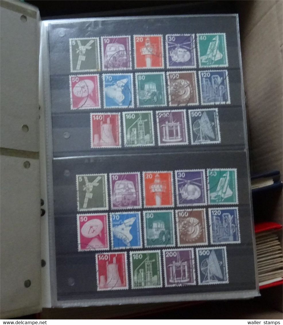 Box with German Stamps and a little bit World Stamps