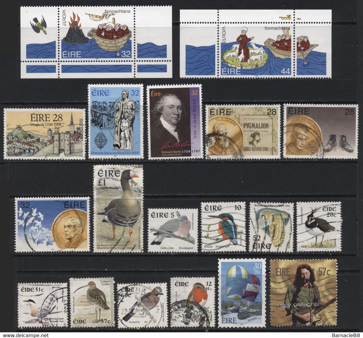 Ireland (65) 1971 - 2009. 100 Different Stamps. Mostly Used. Hinged. - Collections, Lots & Séries