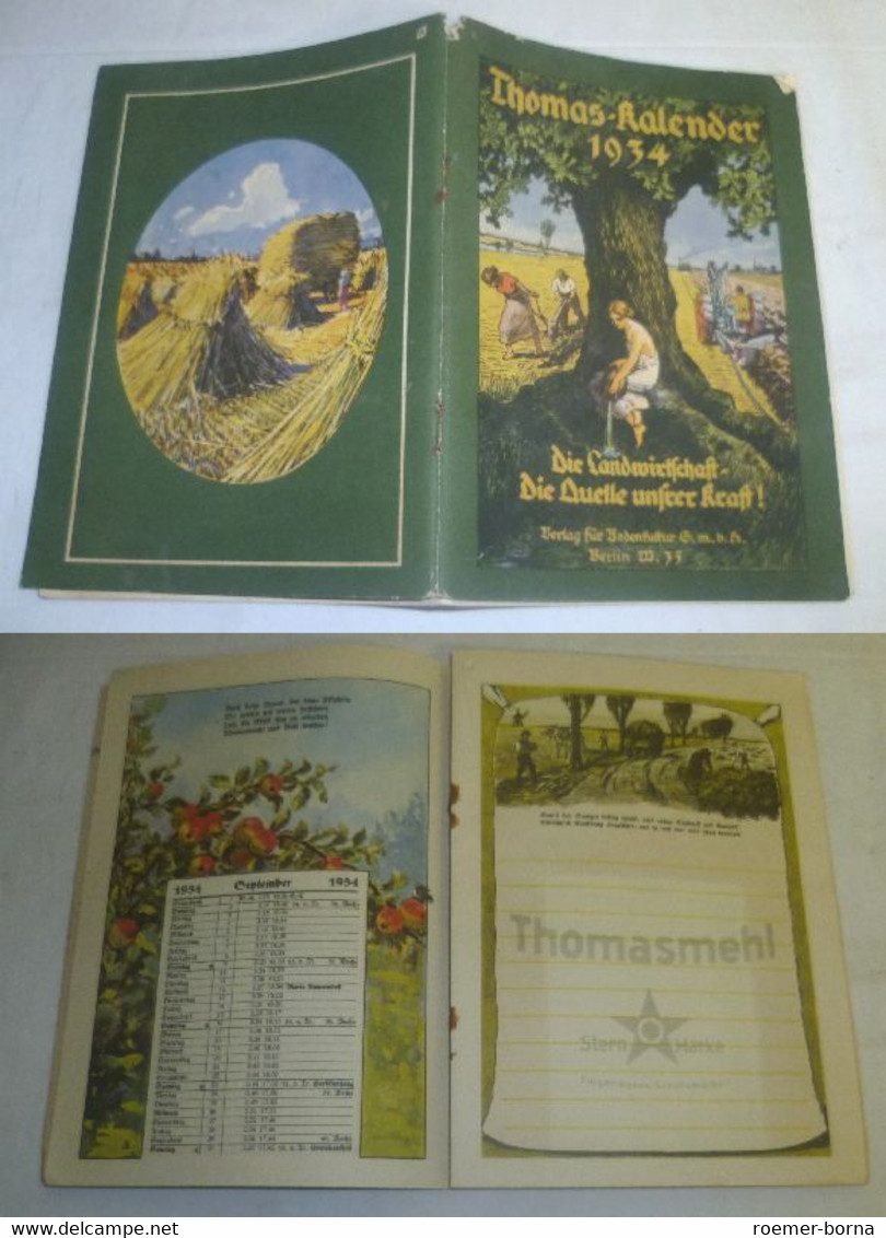 Thomas-Kalender 1934 Die Landwirtschaft - Die Quelle Unserer Kraft! - Calendriers