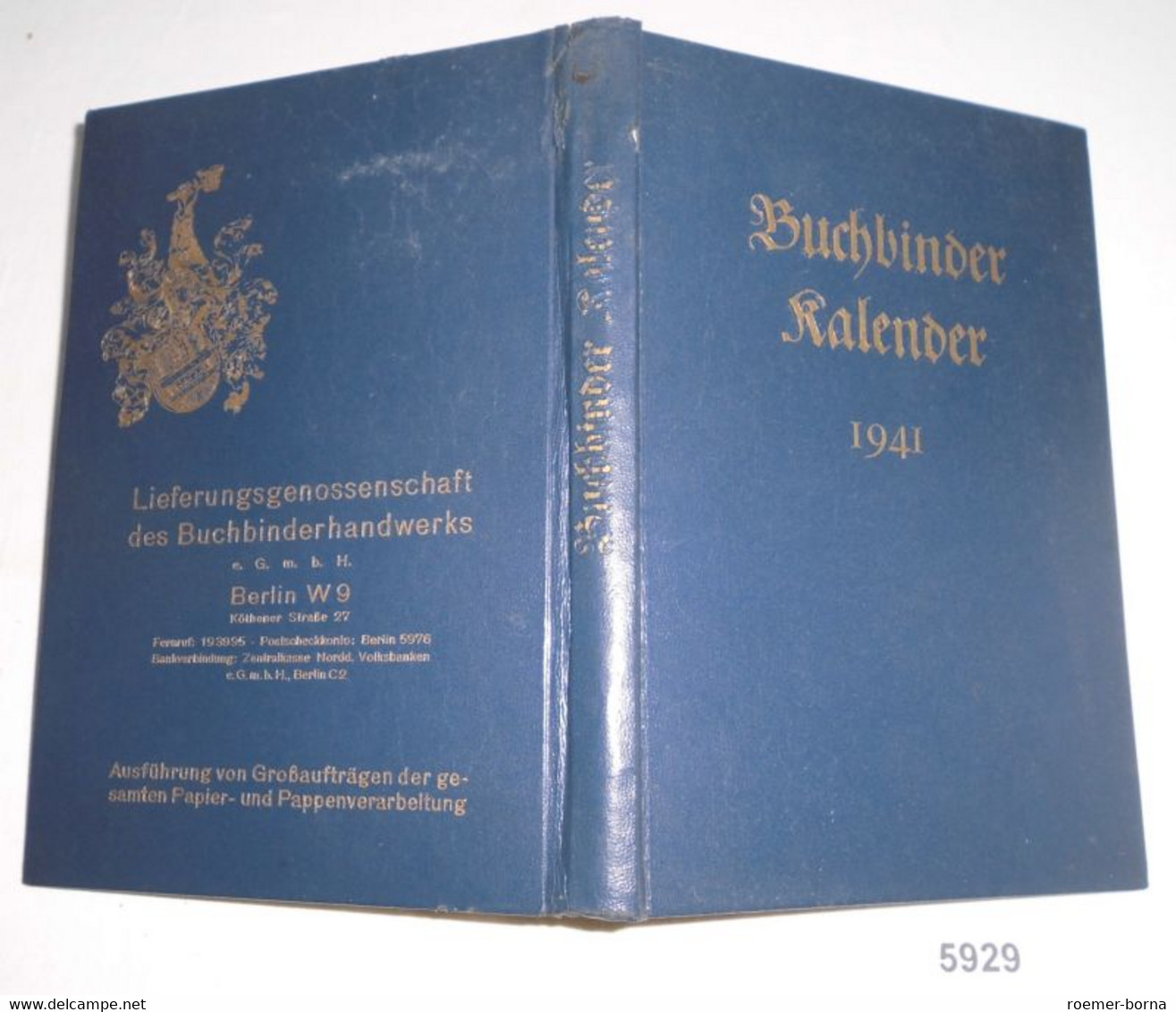 Buchbinder-Kalender 1941 - Kalender