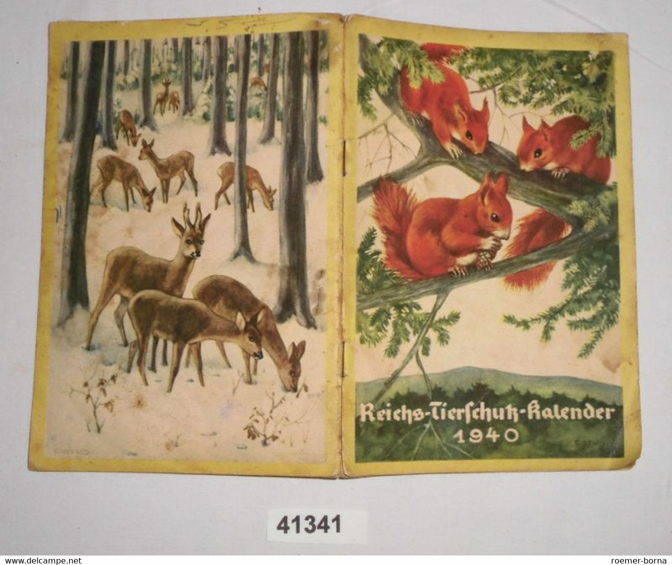 Reichs-Tierschutz-Kalender 1940 Ausgabe A Für Die Unter- Und Mittelstufe - Calendars