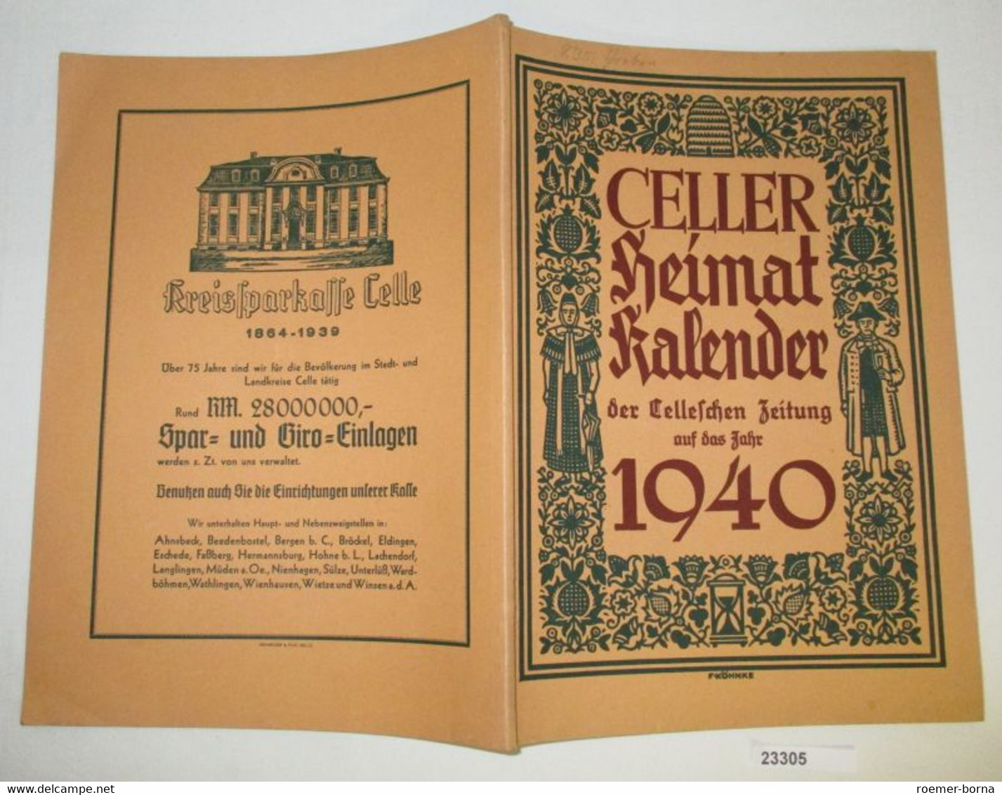 Celler Heimatkalender Der Celleschen Zeitung Auf Das Jahr 1939 - Kalender