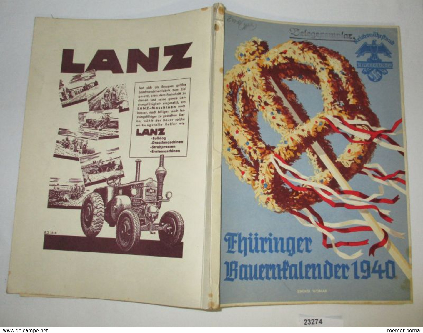 Thüringer Bauernkalender 1940 - Kalender