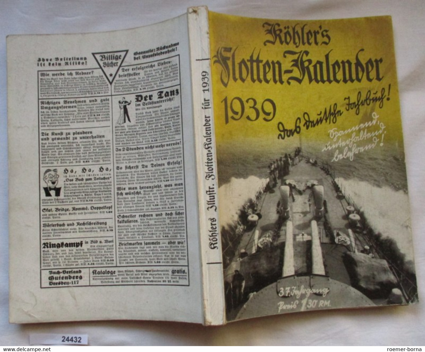 Köhlers Flottenkalender 1939 - Illustrierter Deutscher Flottenkalender 37. Jahrgang - Calendriers