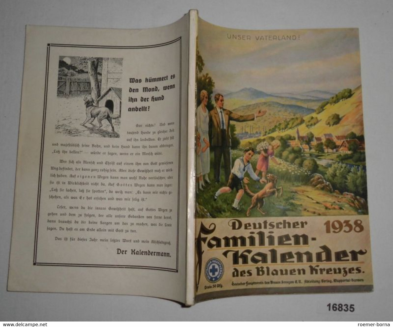 Deutscher Familienkalender Des Blauen Kreuzes 1938 - Calendars