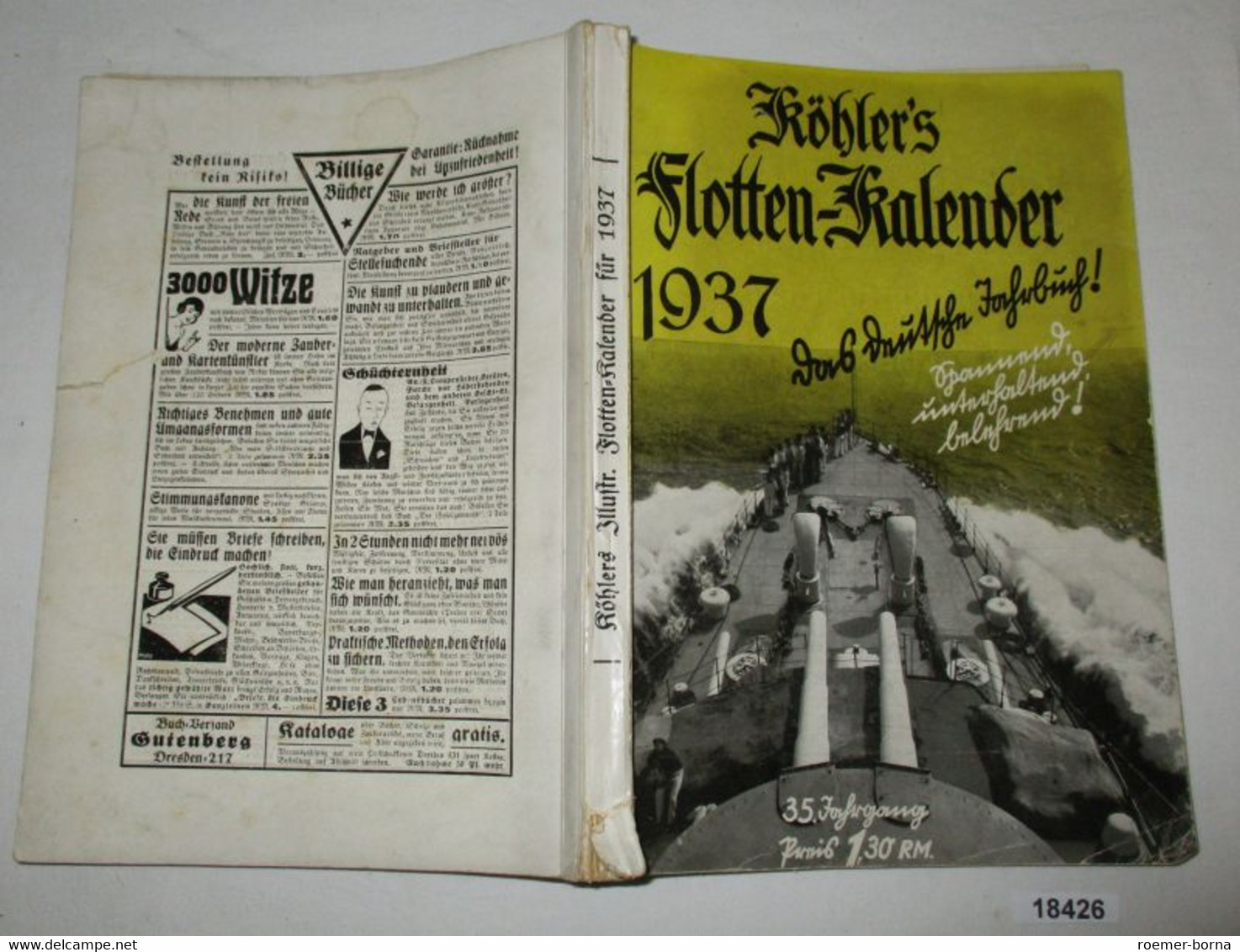 Köhlers Illustrierter Flotten-Kalender 1937 - Calendars