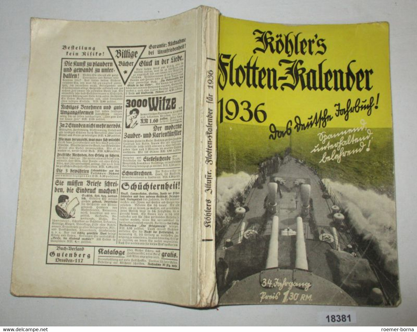 Köhlers Illustrierter Flotten-Kalender 1936 - Calendari