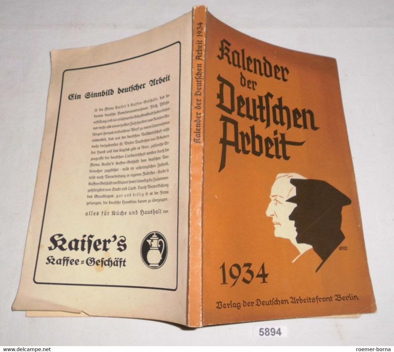 Kalender Der Deutschen Arbeit 1934 - Kalender