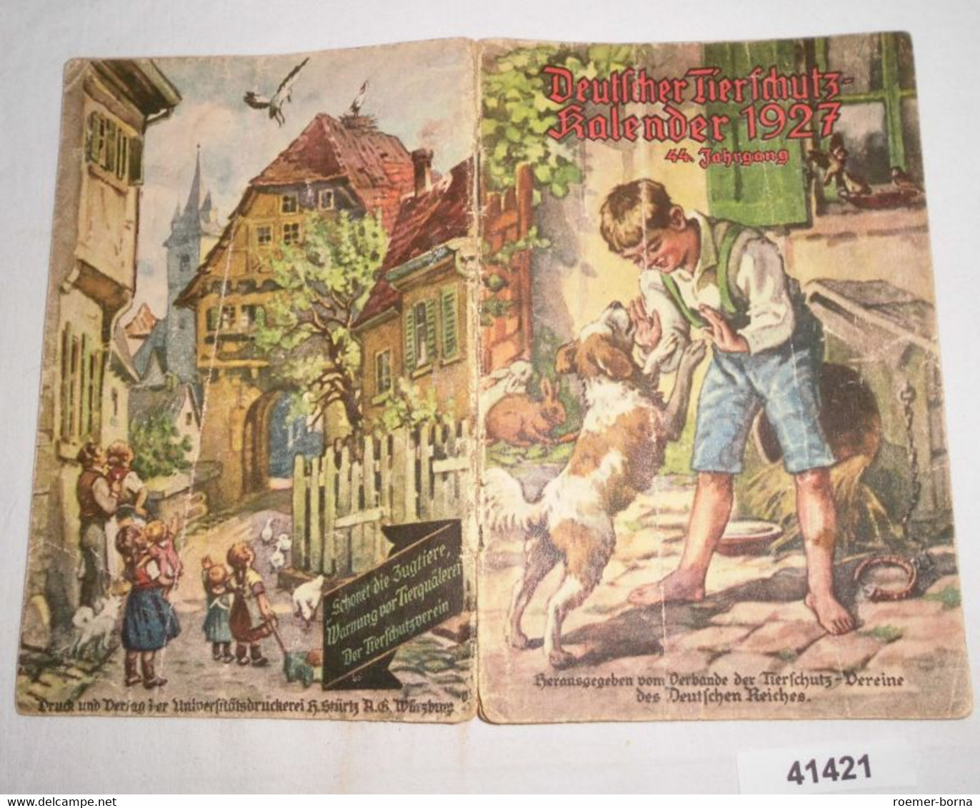 Deutscher Tierschutz-Kalender 1927, 44. Jahrgang - Calendriers