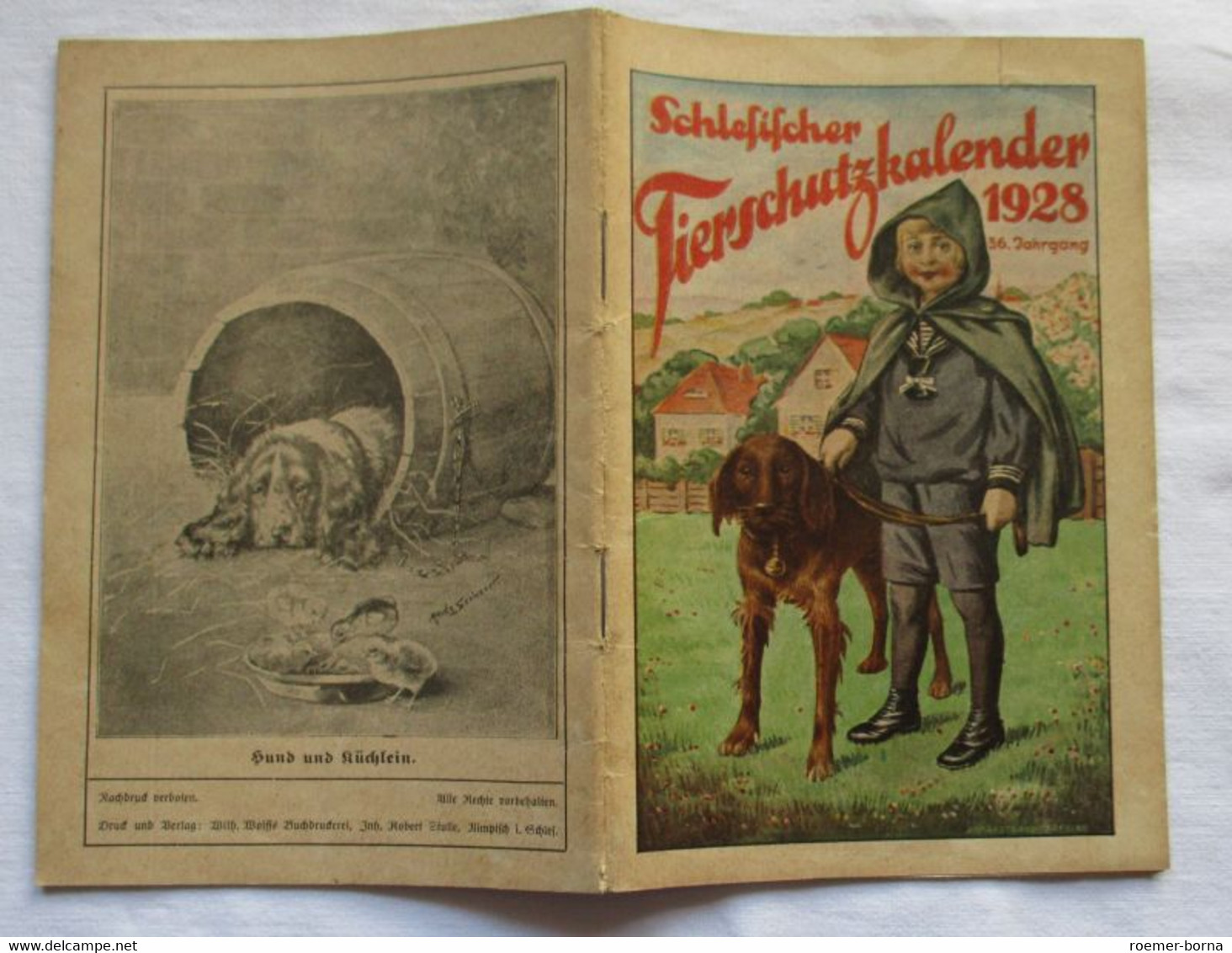 Schlesischer Tierschutz-Kalender 1928 - 36. Jahrgang - Calendars