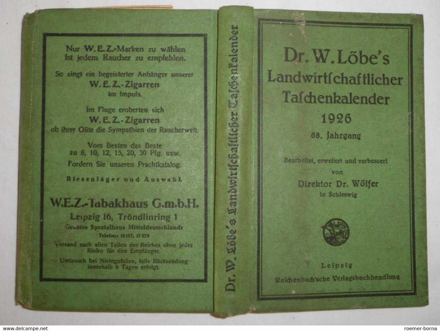 Dr. William Löbe's Landwirtschaftlicher Taschen-Kalender 1926 (68. Jahrgang) - Calendars