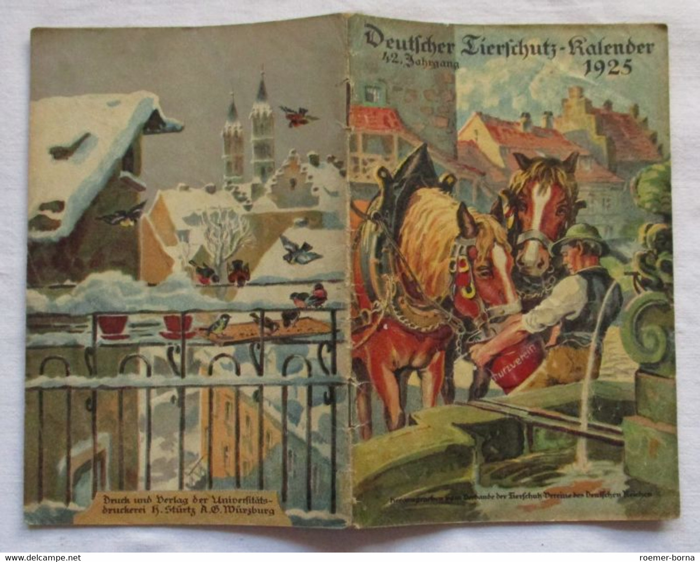 Deutscher Tierschutzkalender 1925 - 42. Jahrgang - Calendarios