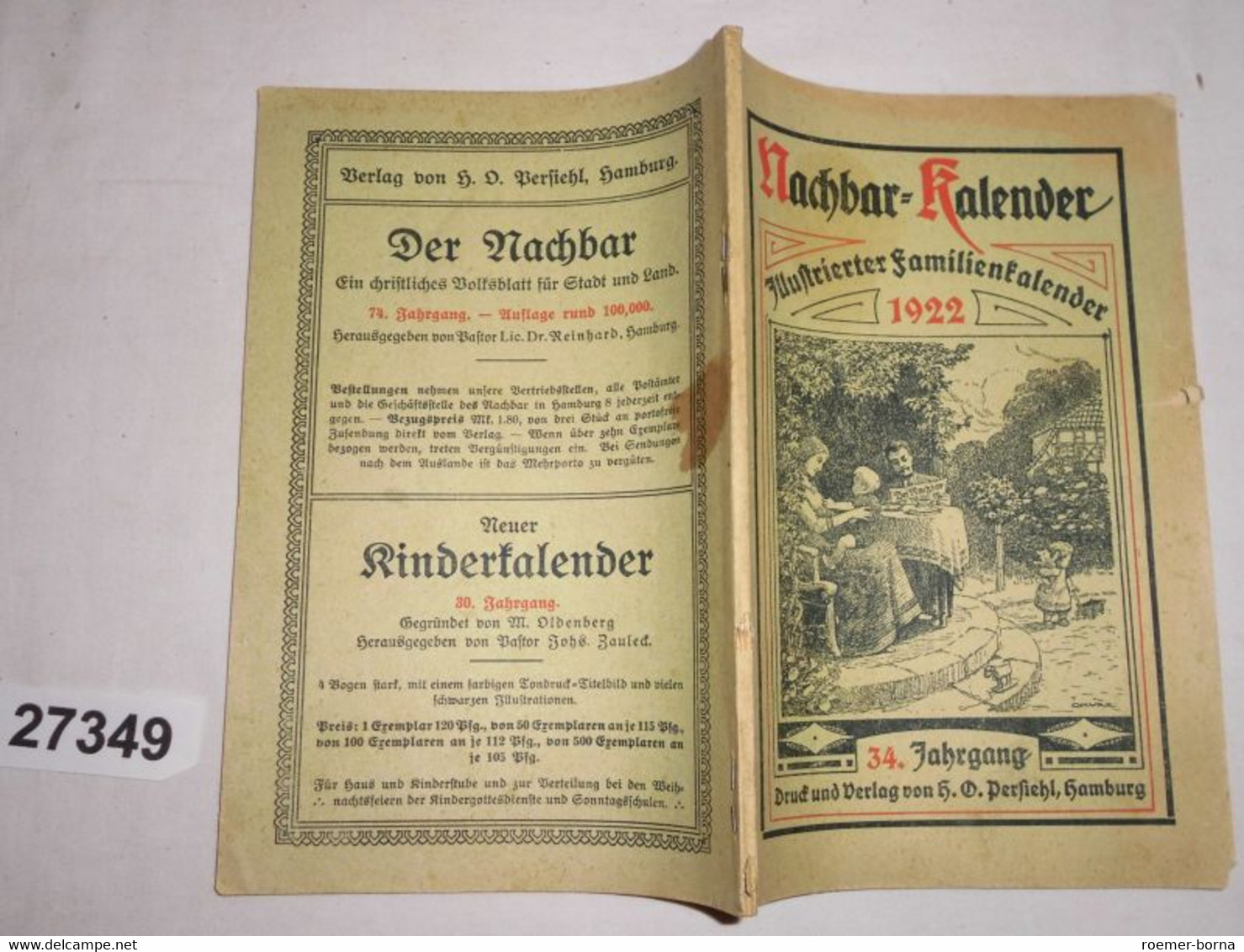 Nachbar-Kalender - Illustrierter Familienkalender Für Das Jahr 1922 (34. Jahrgang) - Calendarios