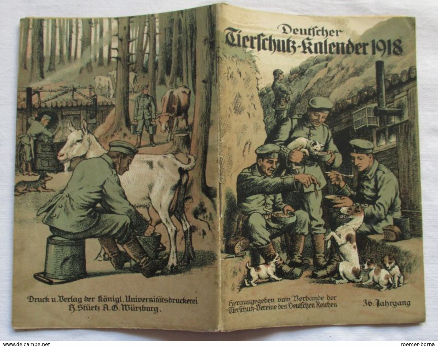 Deutscher Tierschutzkalender 1918 - 36. Jahrgang - Calendari