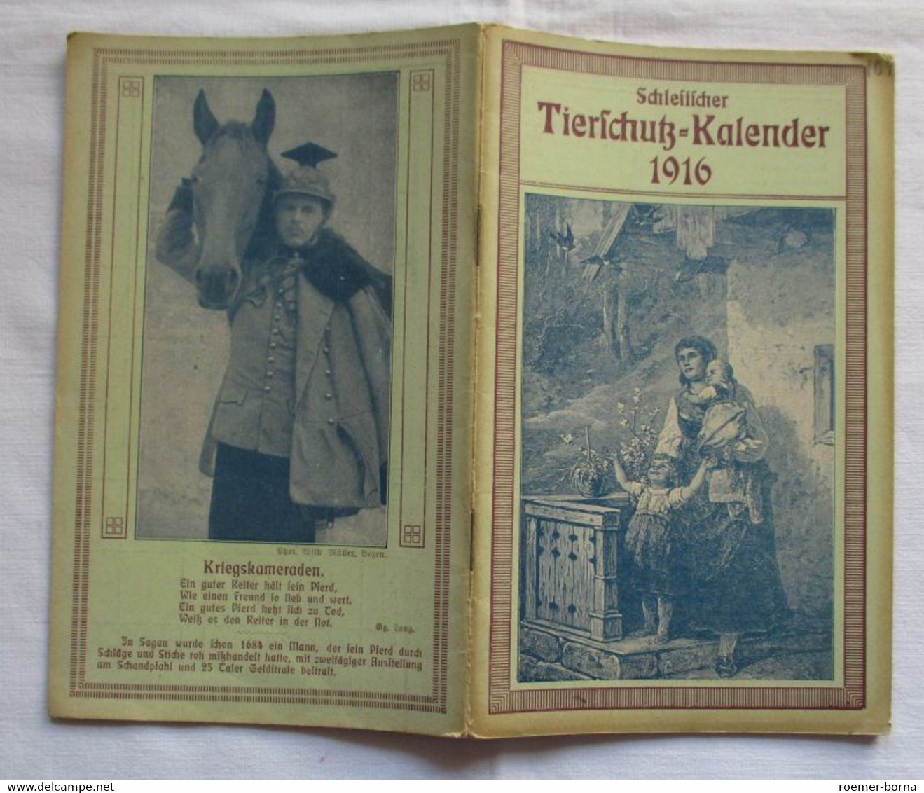 Schlesischer Tierschutz-Kalender 1916 - XXIV. Jahrgang - Kalenders