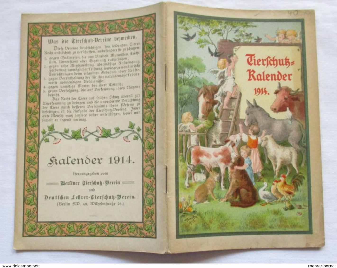 Tierschutzkalender 1914 - Calendars