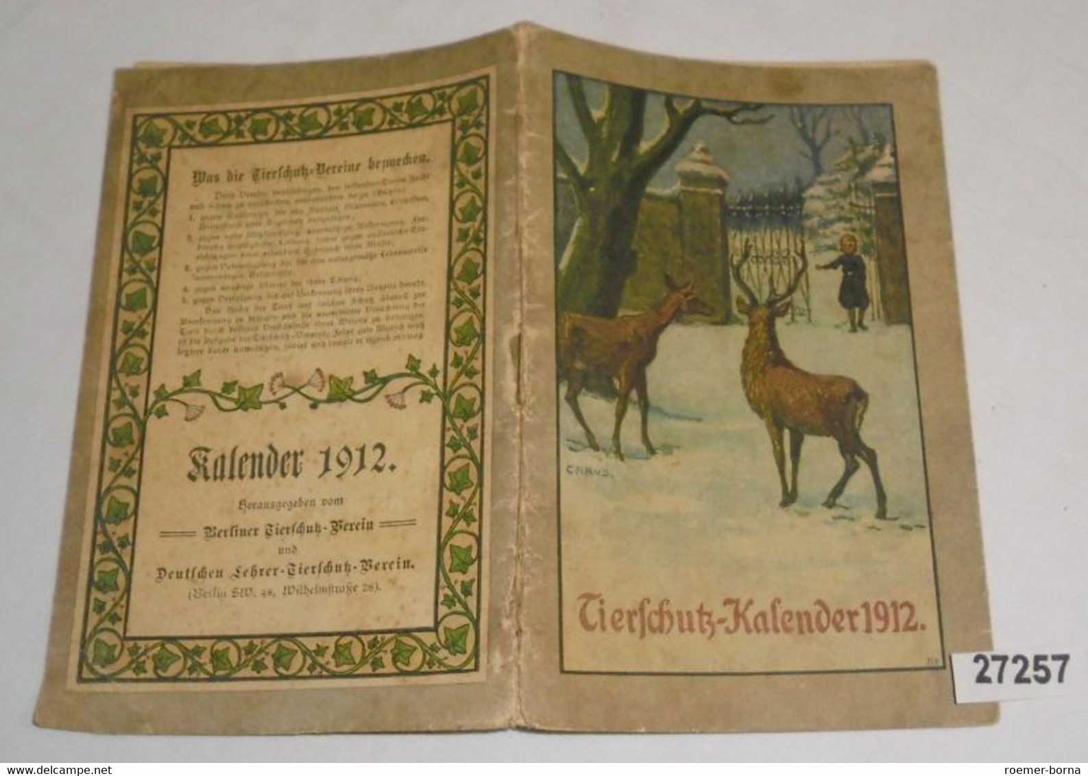 Tierschutz-Kalender 1912 - Calendriers