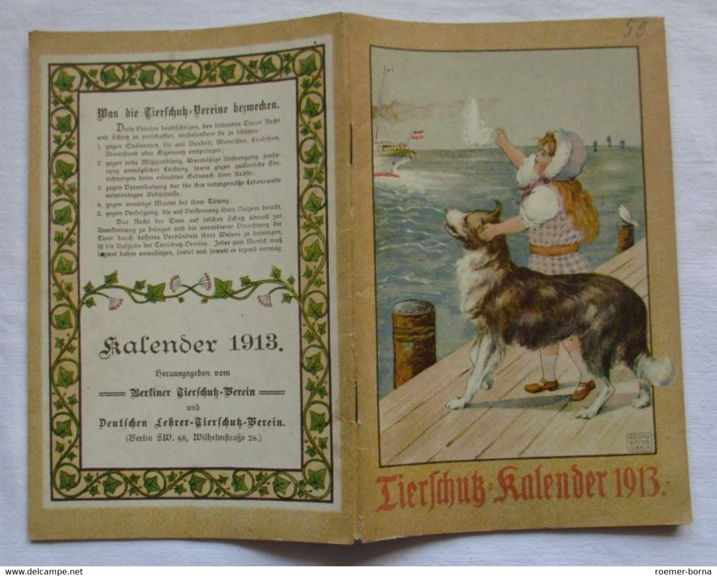Tierschutzkalender 1913 - Calendars