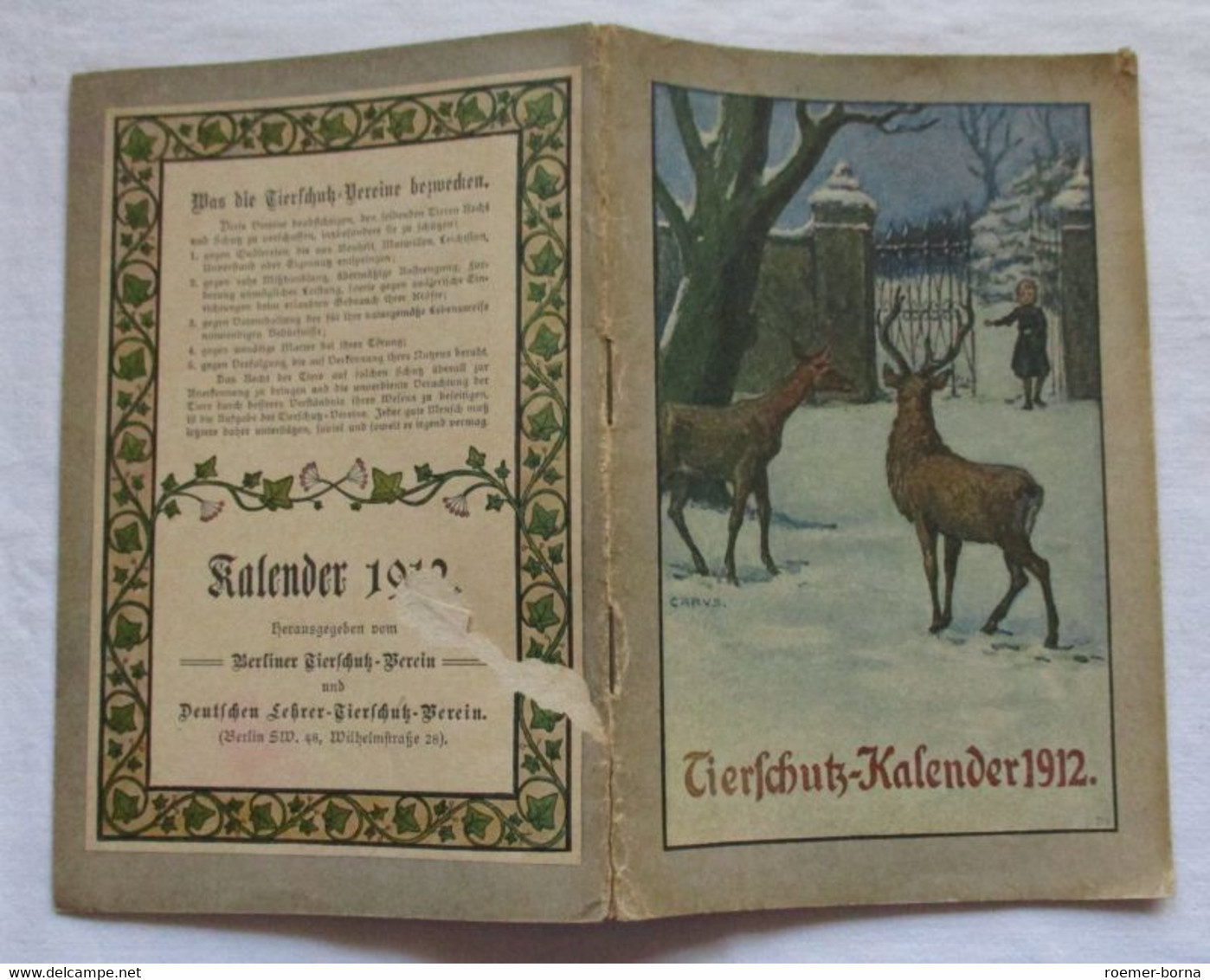 Tierschutzkalender 1912 - Calendars