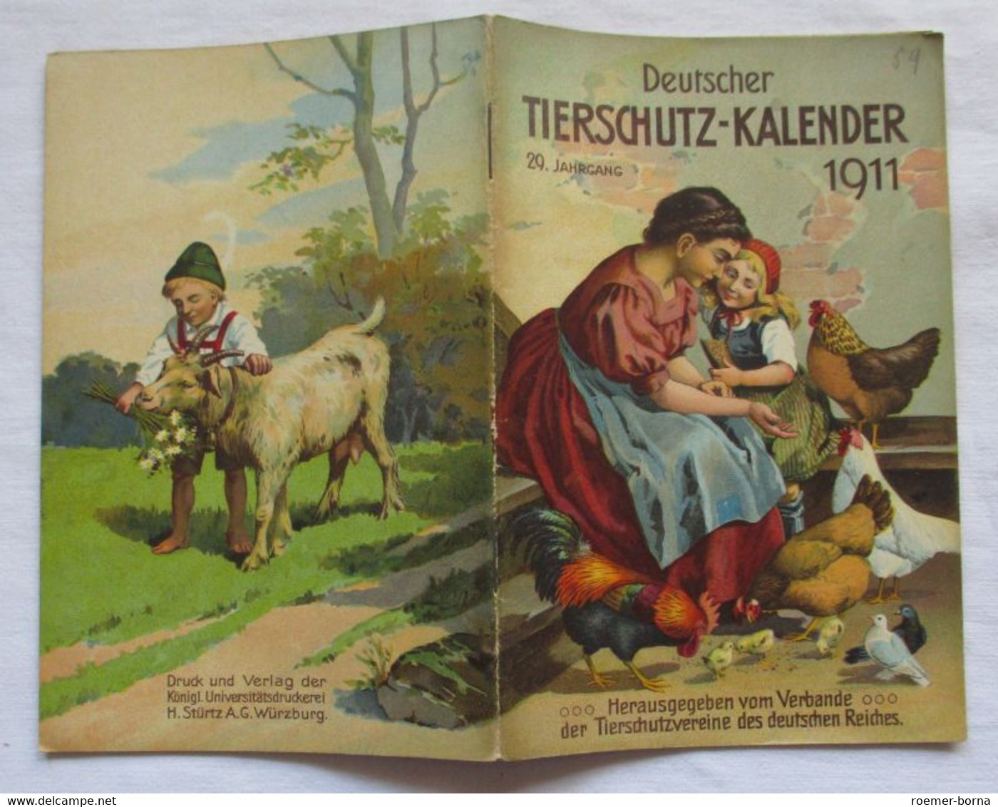 Deutscher Tierschutzkalender 1911 - 29. Jahrgang - Calendars
