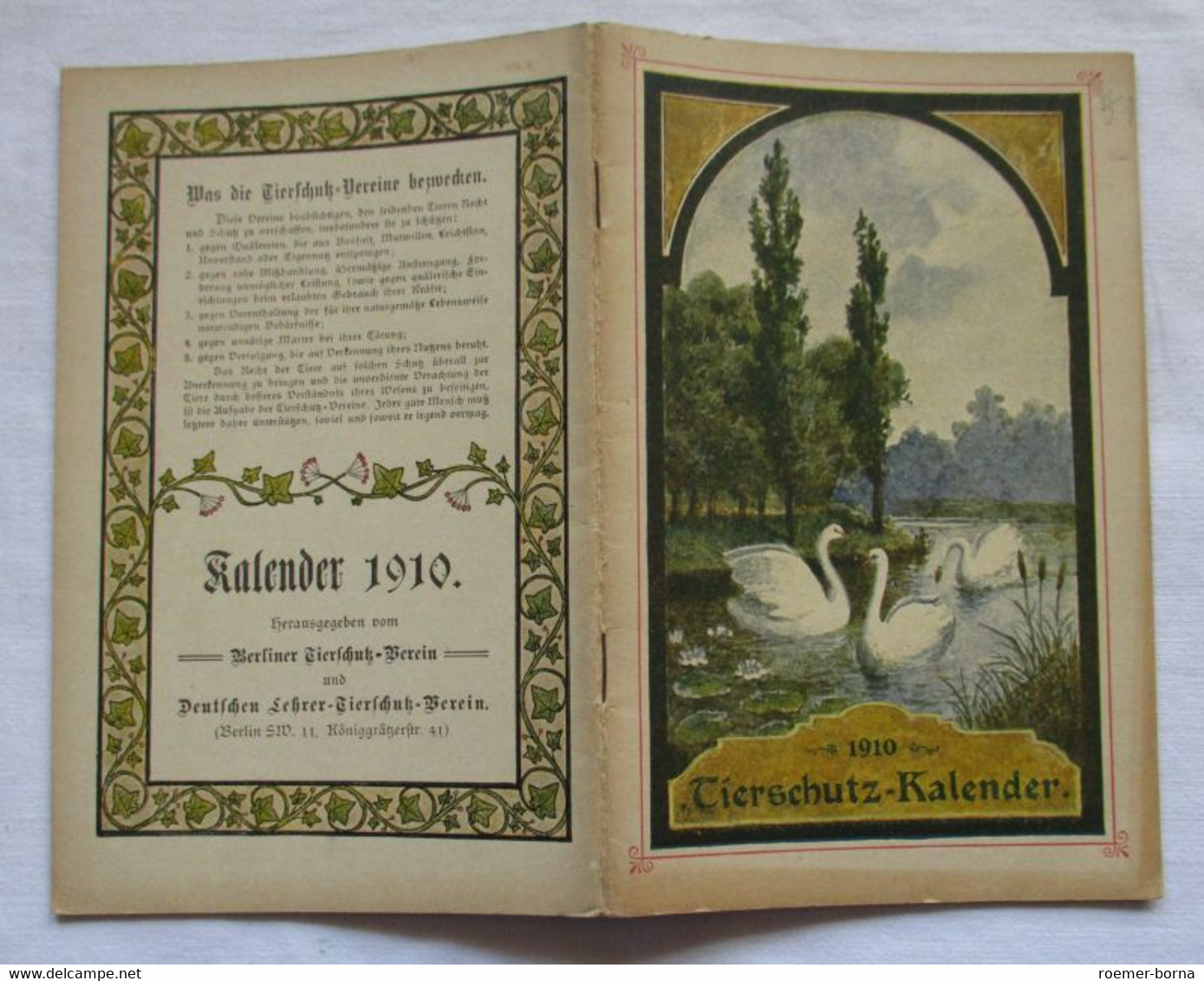 Tierschutz-Kalender 1910 - Calendriers