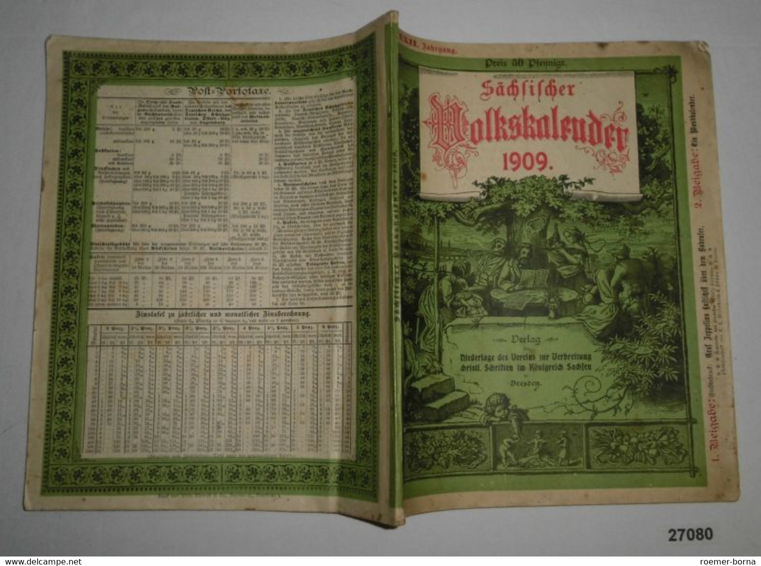 Sächsischer Volkskalender 1909 - XXXII. Jahrgang - Calendars