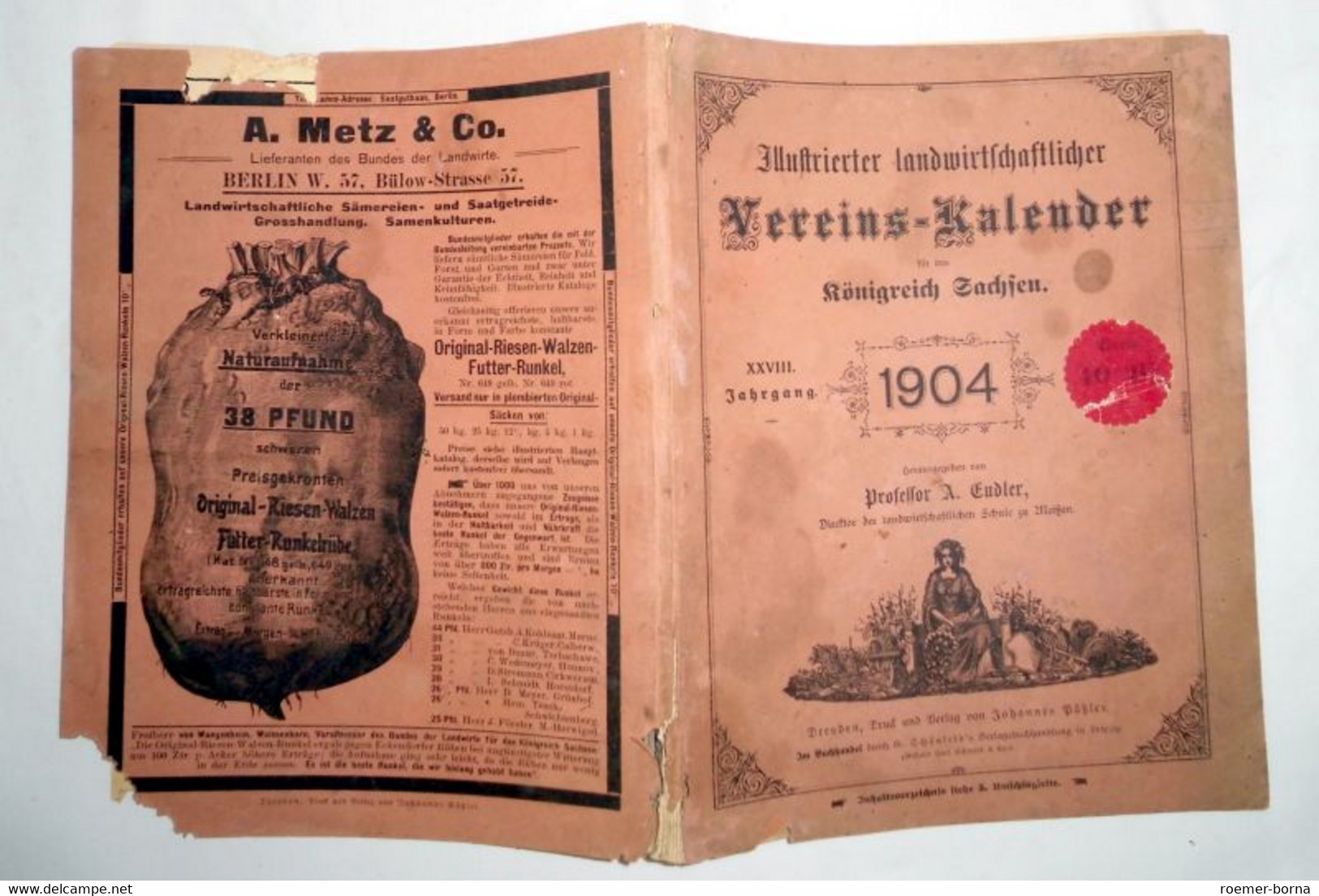 Illustrierter Landwirtschaftlicher Vereins-Kalender Für Das Königreich Sachsen 1904 (XXVIII. Jahrgang) - Calendarios