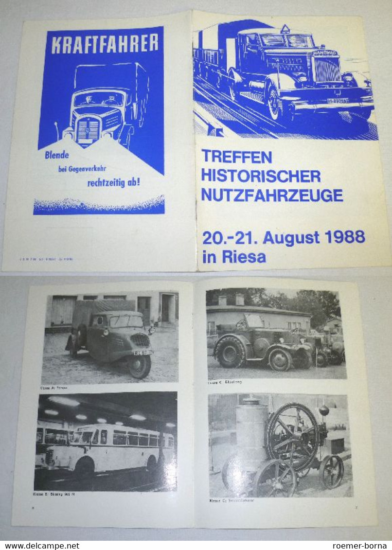 Programmheft: Treffen Historischer Nutzfahrzeuge 20.-21. August 1988 In Riesa - Technical