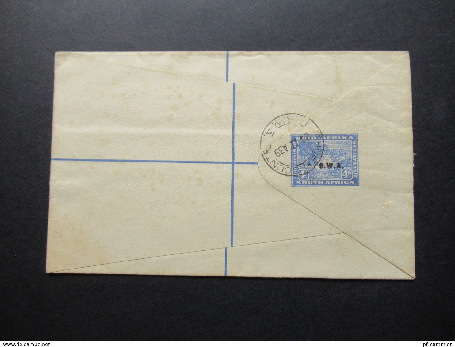 GB Kolonie 1939 Registered Letter / Ganzsachen Umschlag Aus Winhoek South West Africa Postage Revenue SWA - Südwestafrika (1923-1990)