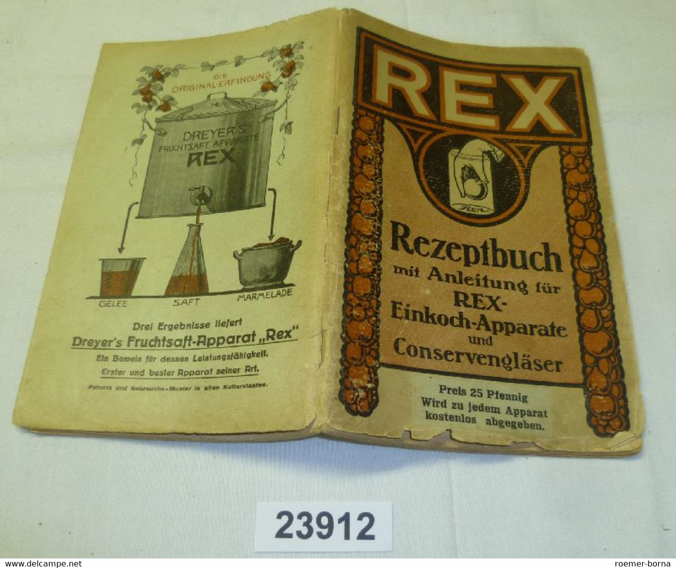 REX Rezeptbuch Mit Anleitung Für Rex-Einkoch Apparate Und Conservengläser - Manger & Boire