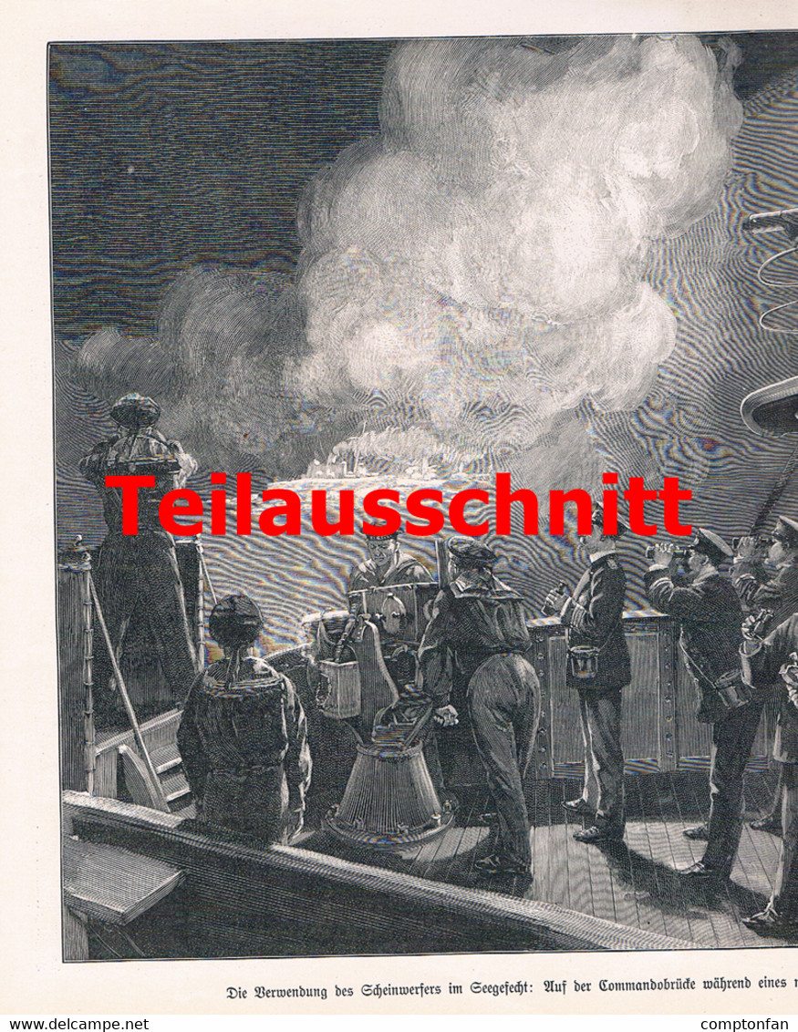 063 - F. Lindner Seegefecht Torpedoangriff Kriegsschiff Großbild 38x27 Cm Druck 1900 - Bateaux