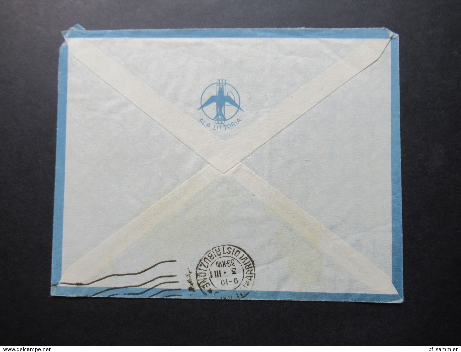 Italien Kolonie Eritrea Luftpost Posta Aerea / Air Mail Via Ala Littoria 1939 Abeba Nach Milano - Erythrée