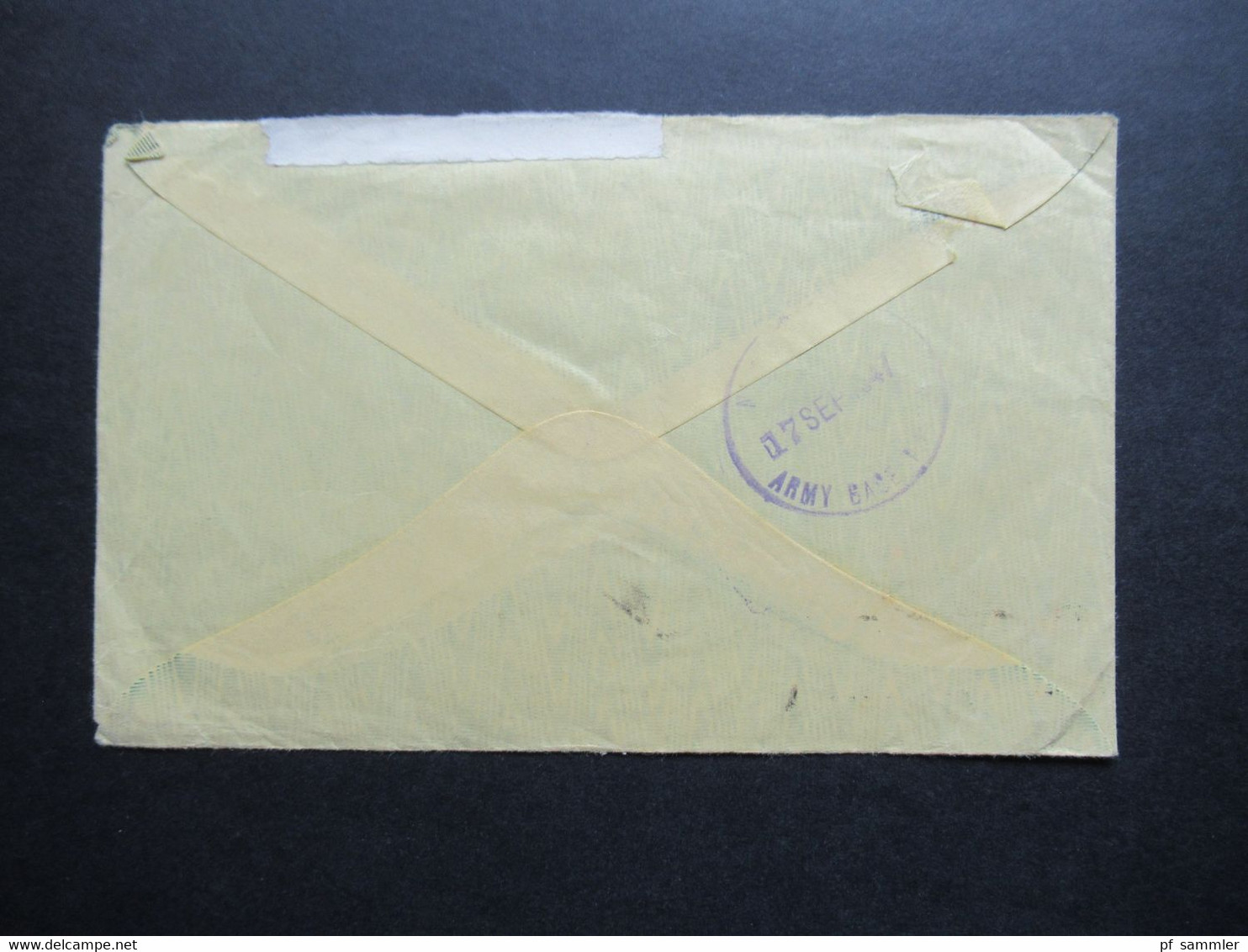 Australien 1947 Air Mail Luftpost Nach London Mit Violettem Ank. Stempel Army Base.... - Brieven En Documenten