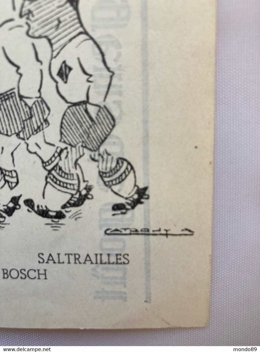 RUGBY à TREIZE Calendrier SAISON 1936-1937 - PERPIGNAN- Pub TOG -Caricature des Champions de FRANCE 1935-1936