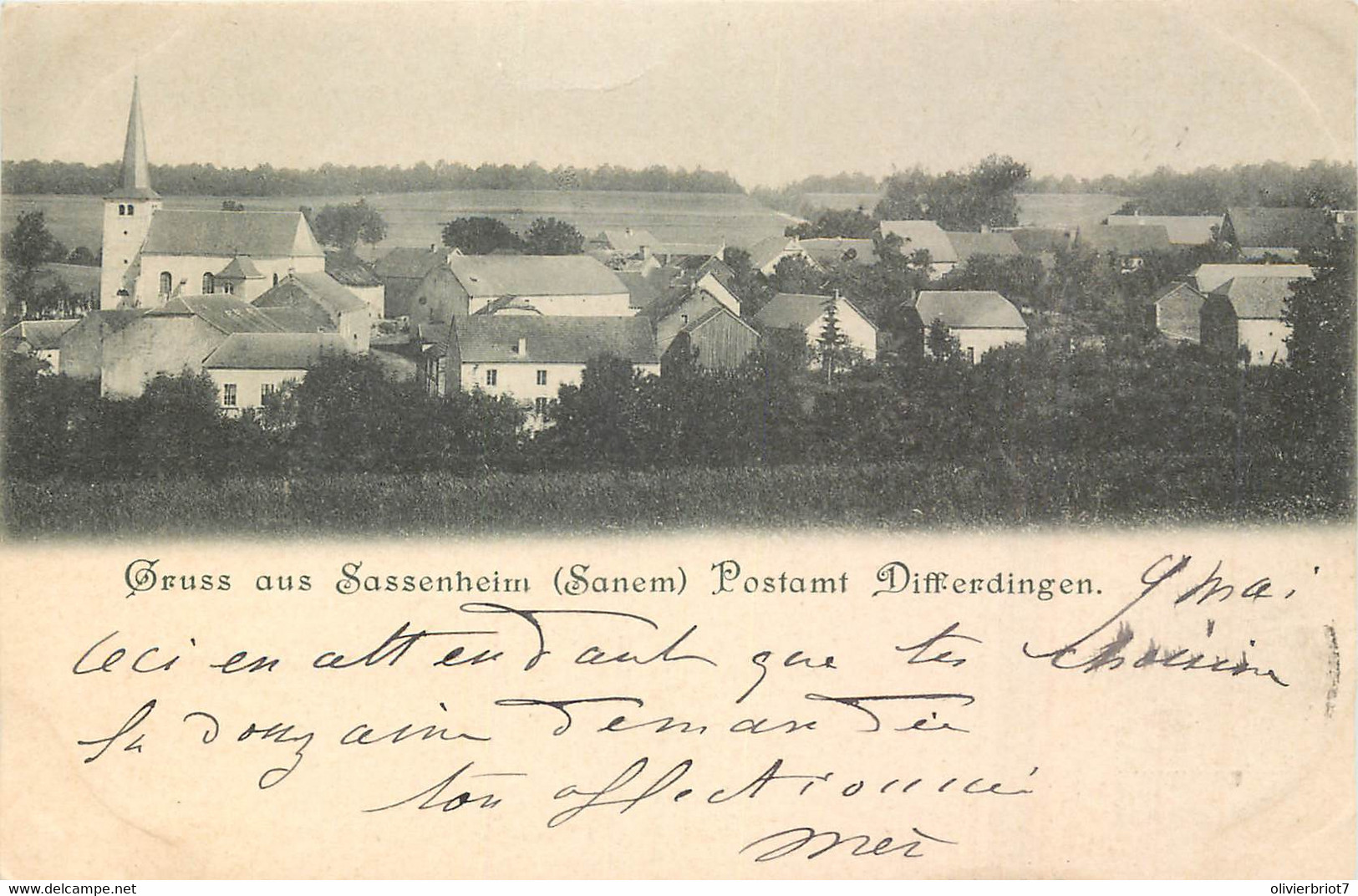 Luxembourg - Differdingen - Gruss Aus Sassenheim ( Sanem ) Postamt Differdingen - 1899 - Differdange
