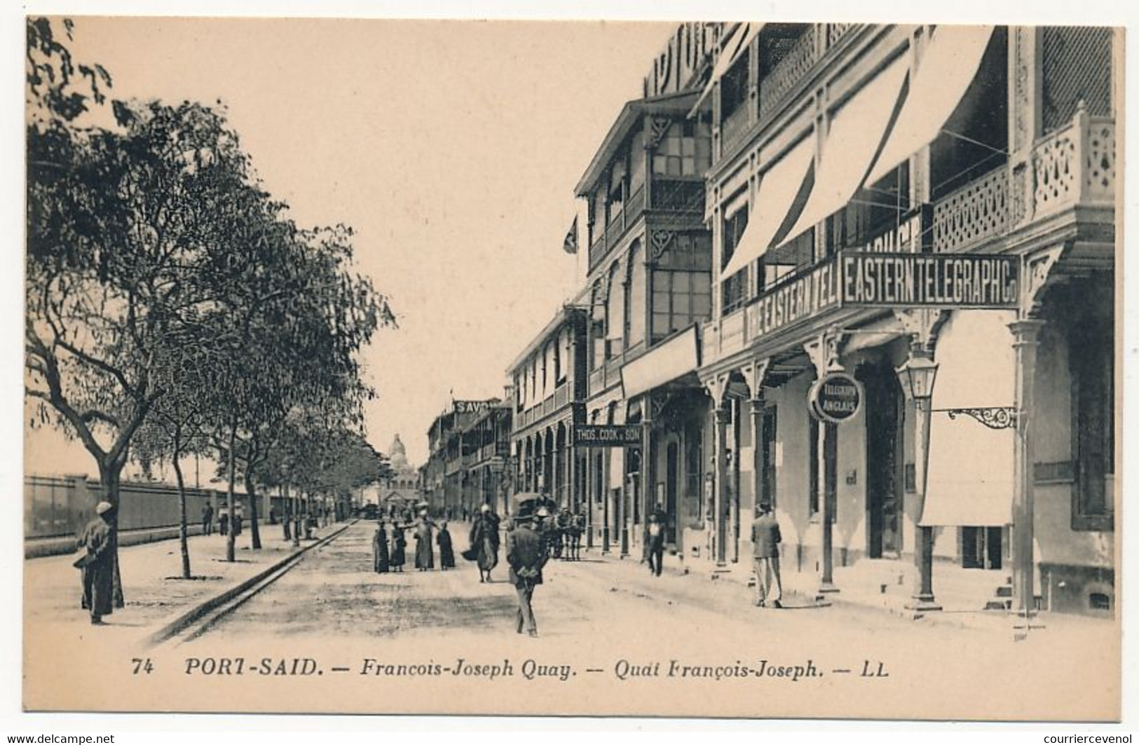 CPA - EGYPTE - PORT-SAÏD - Quai François Joseph - (Agence Eastern Telegraph) - Puerto Saíd