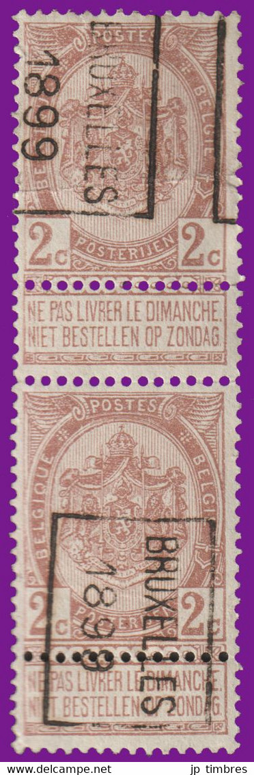 1 Paire De PREO N° 241 - Position B "BRUXELLES 1899" - Roller Precancels 1894-99