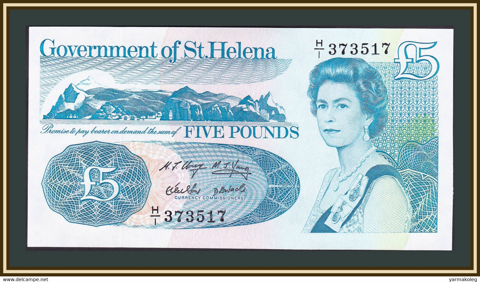 Saint Helena Island 5 Pounds 1999 P-11 (11a) UNC - Saint Helena Island