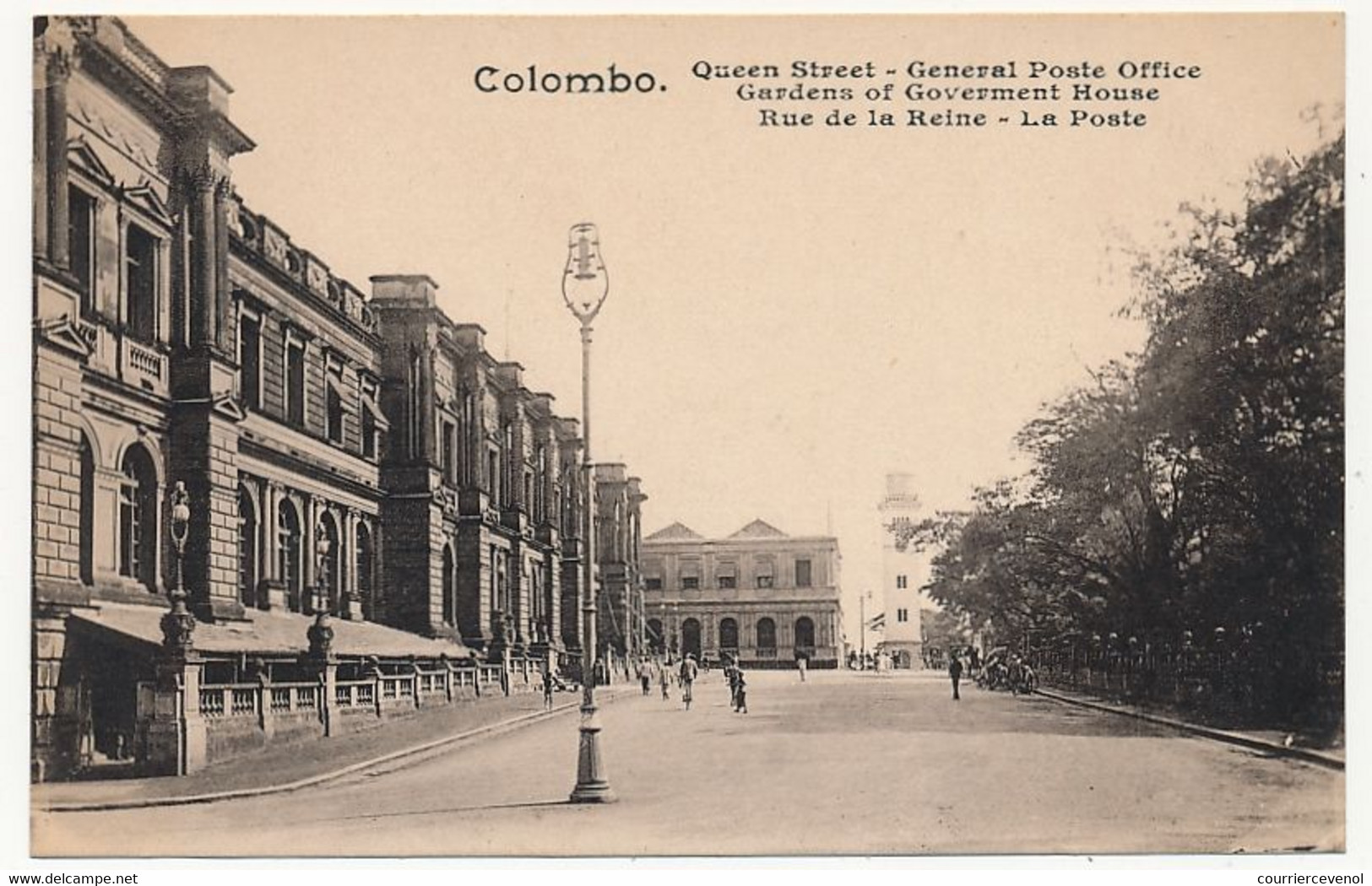 CPA - CEYLAN - COLOMBO - Rue De La Reine - La Poste - Sri Lanka (Ceylon)