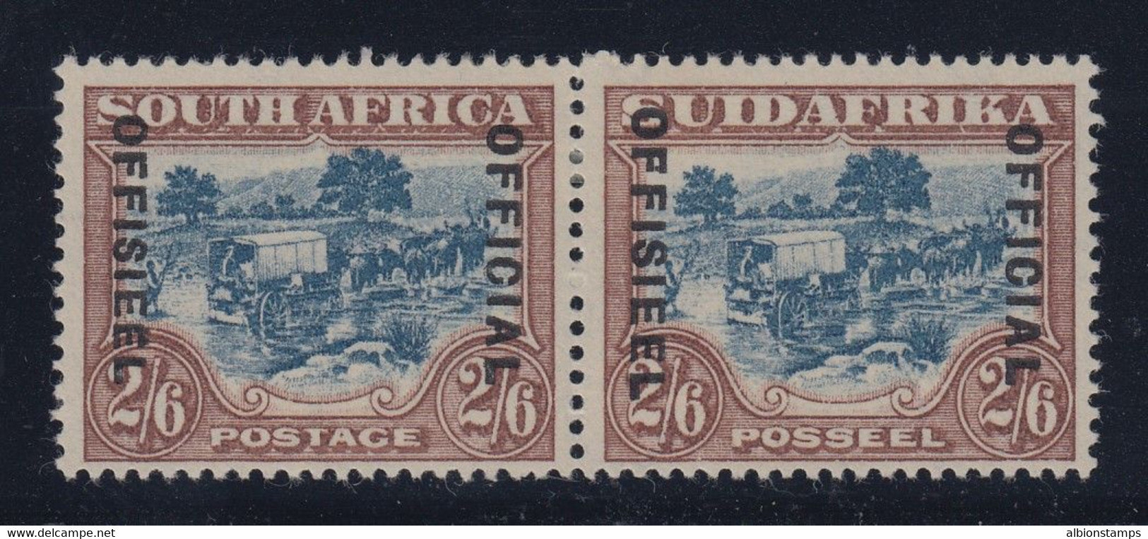 South Africa, SG O19c, MHR Pair "Diaeresis Over Second E, English Stamp" Var - Officials