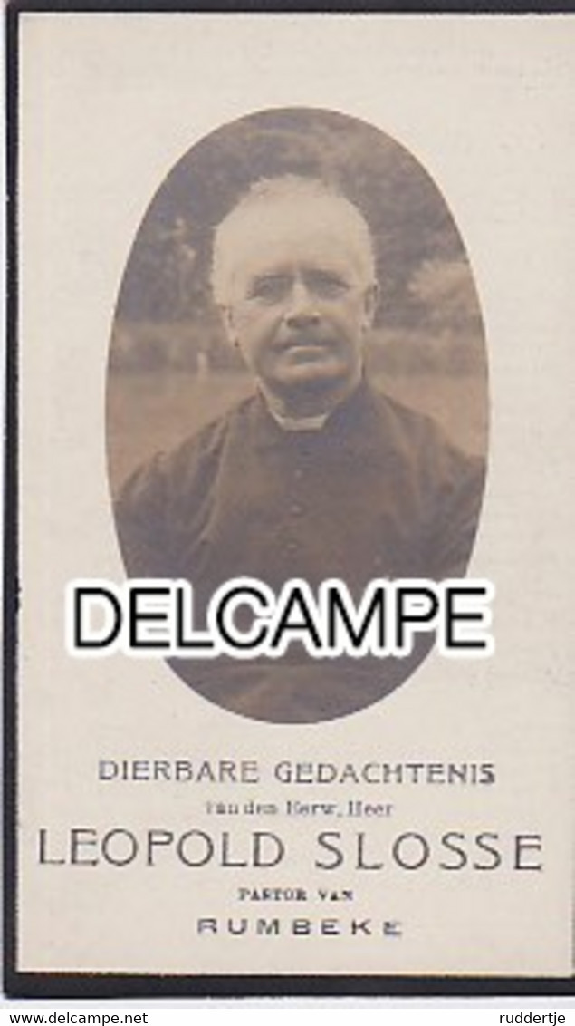 Marke - Bidprentje "Leopold Slosse" 1842-1920 - Priester - Kortrijk